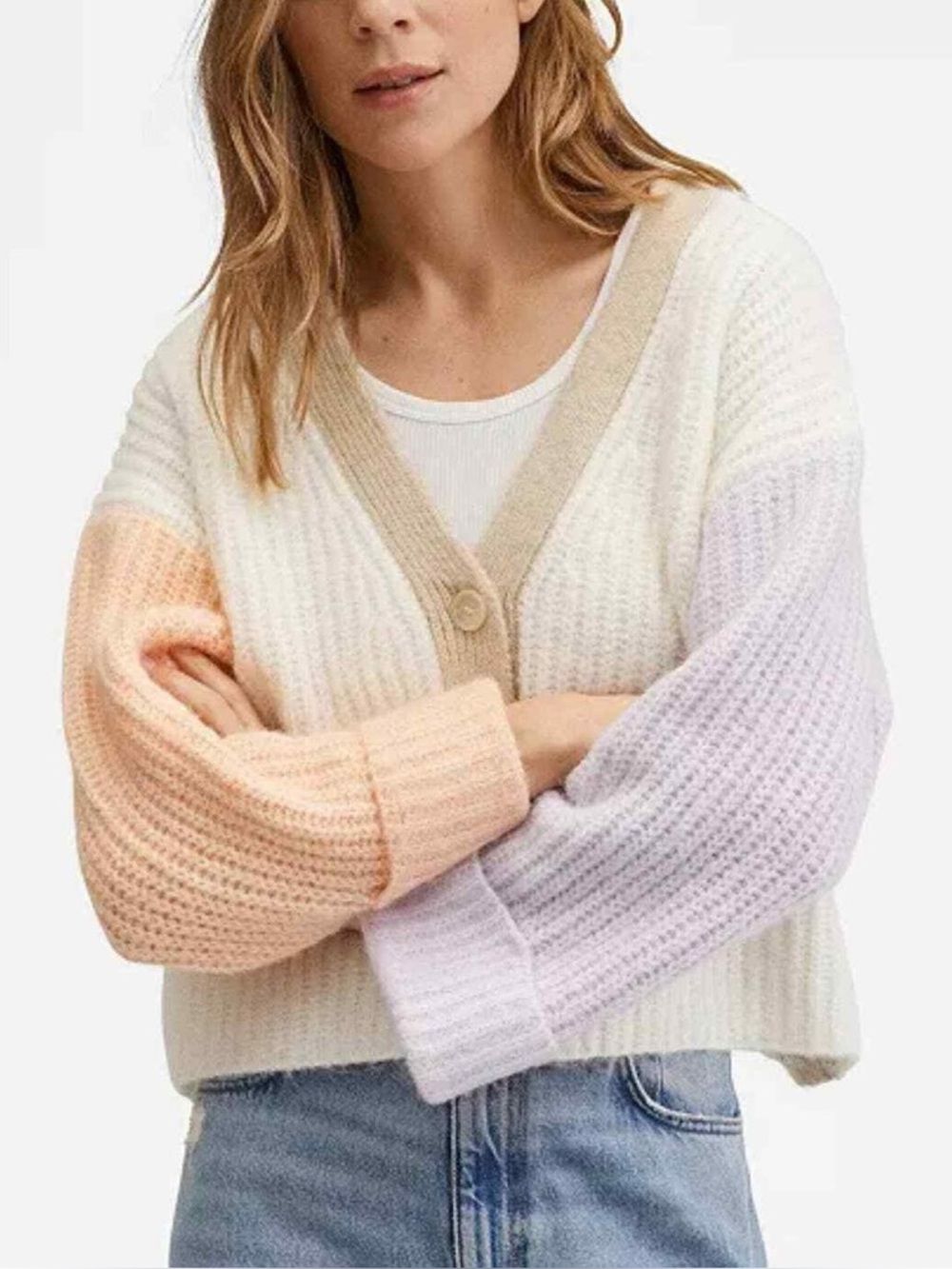 Mango Colorblock Cardigan